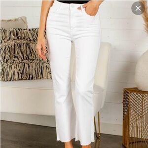 NWT JBD Just Black Denim High Rise Tonal Crop Flare Jeans Size 29 White ~ $79